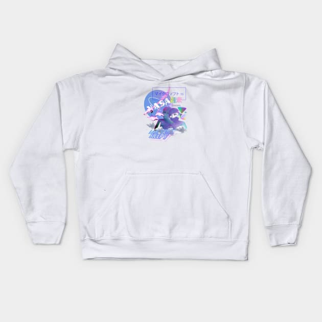 NASA Dream Vaporwave Kids Hoodie by Simonpeters98